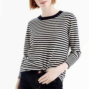 J. Crew Sweaters - J.Crew Striped crewneck sweater in everyday cashme J. Crew Sweaters - J.Crew Striped crewneck sweater in everyday cashme
